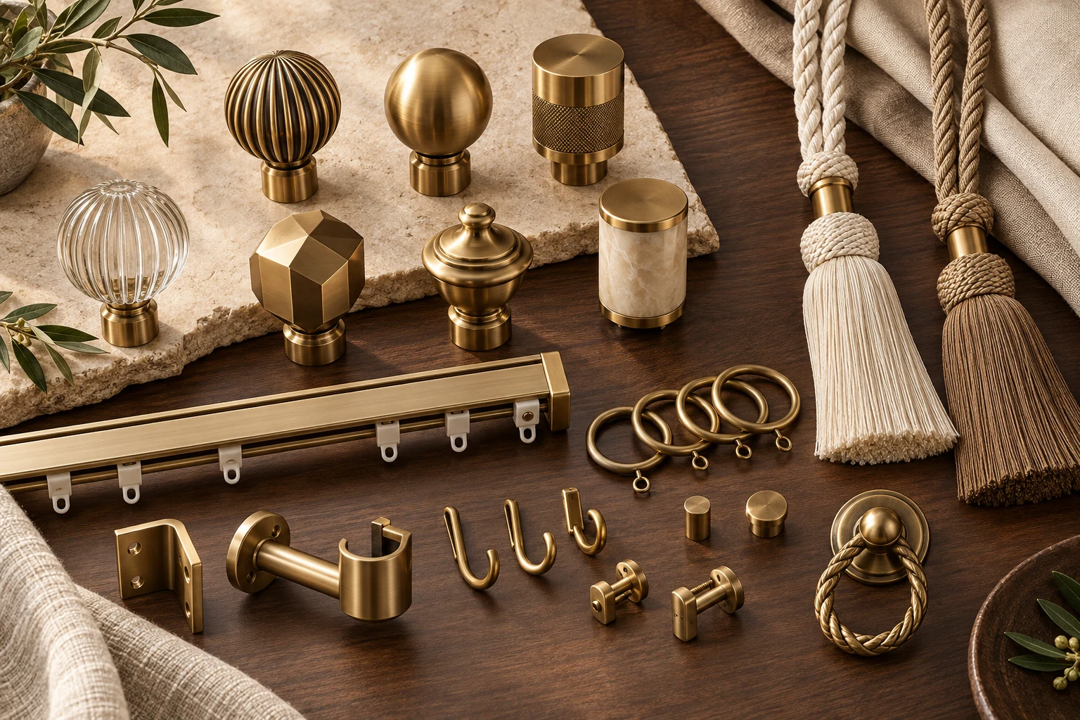 Curtain Accessories in a considered Dubai interior