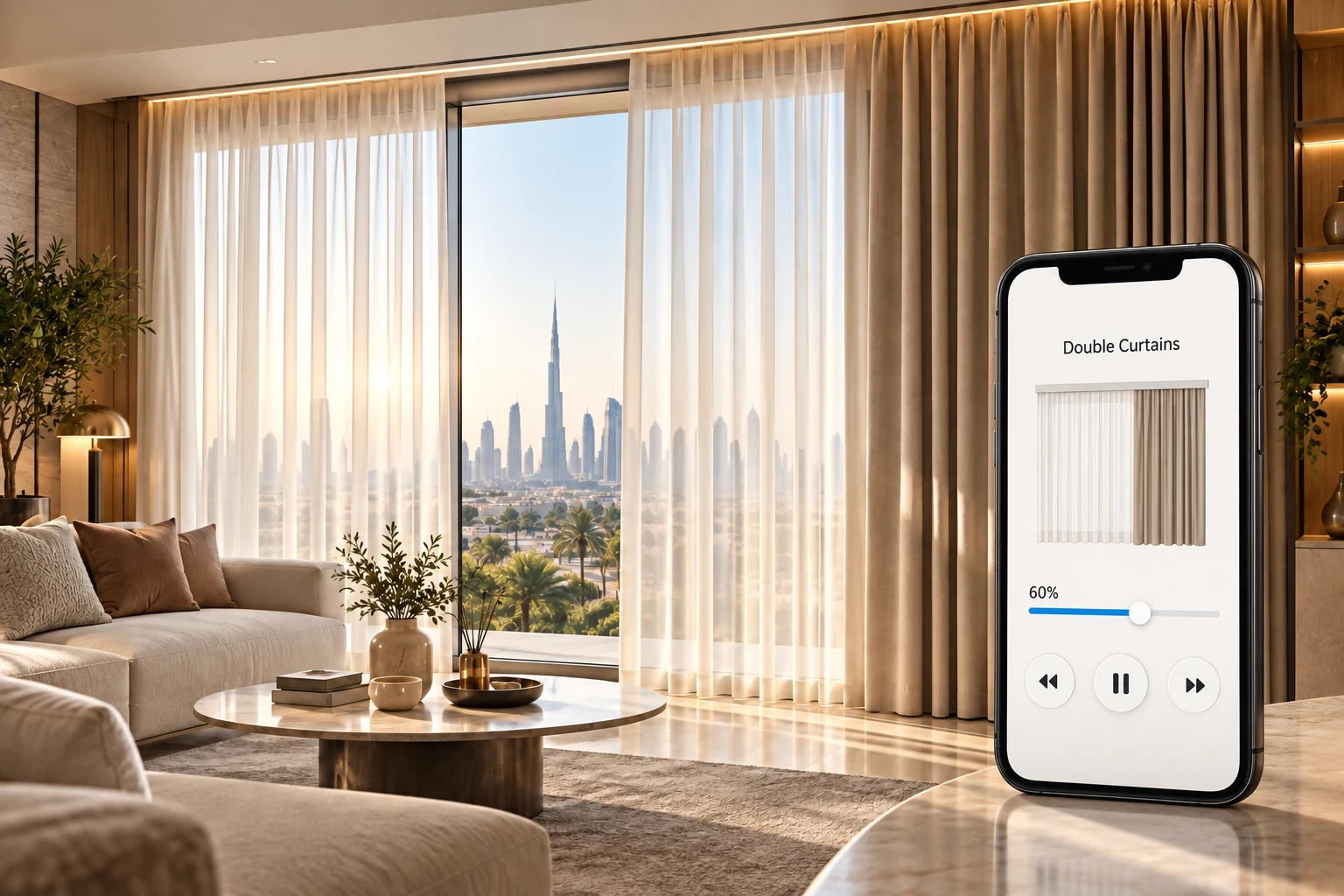 Interior inspiration: Motorized Double Curtains