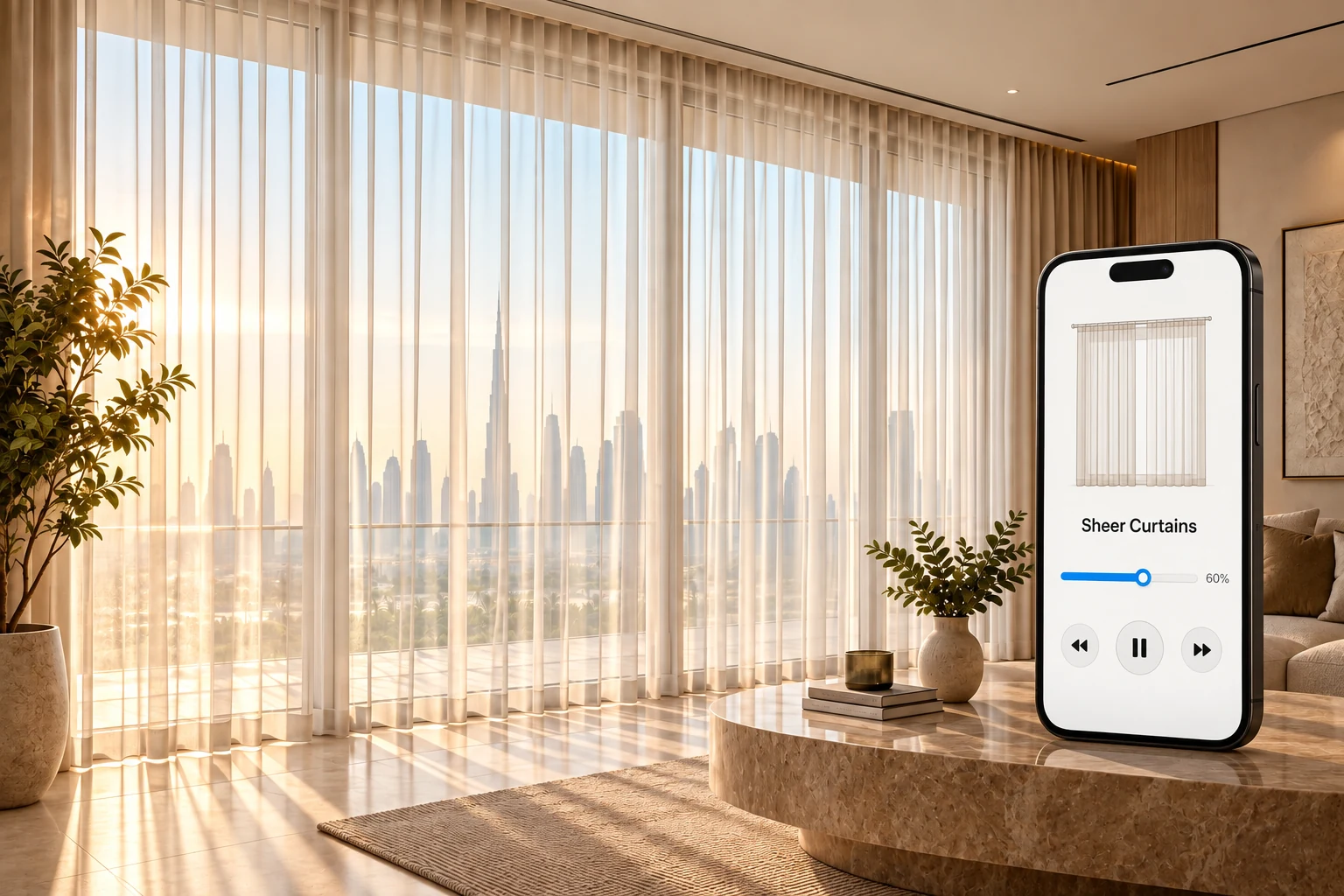Interior inspiration: Motorized Sheer Curtains