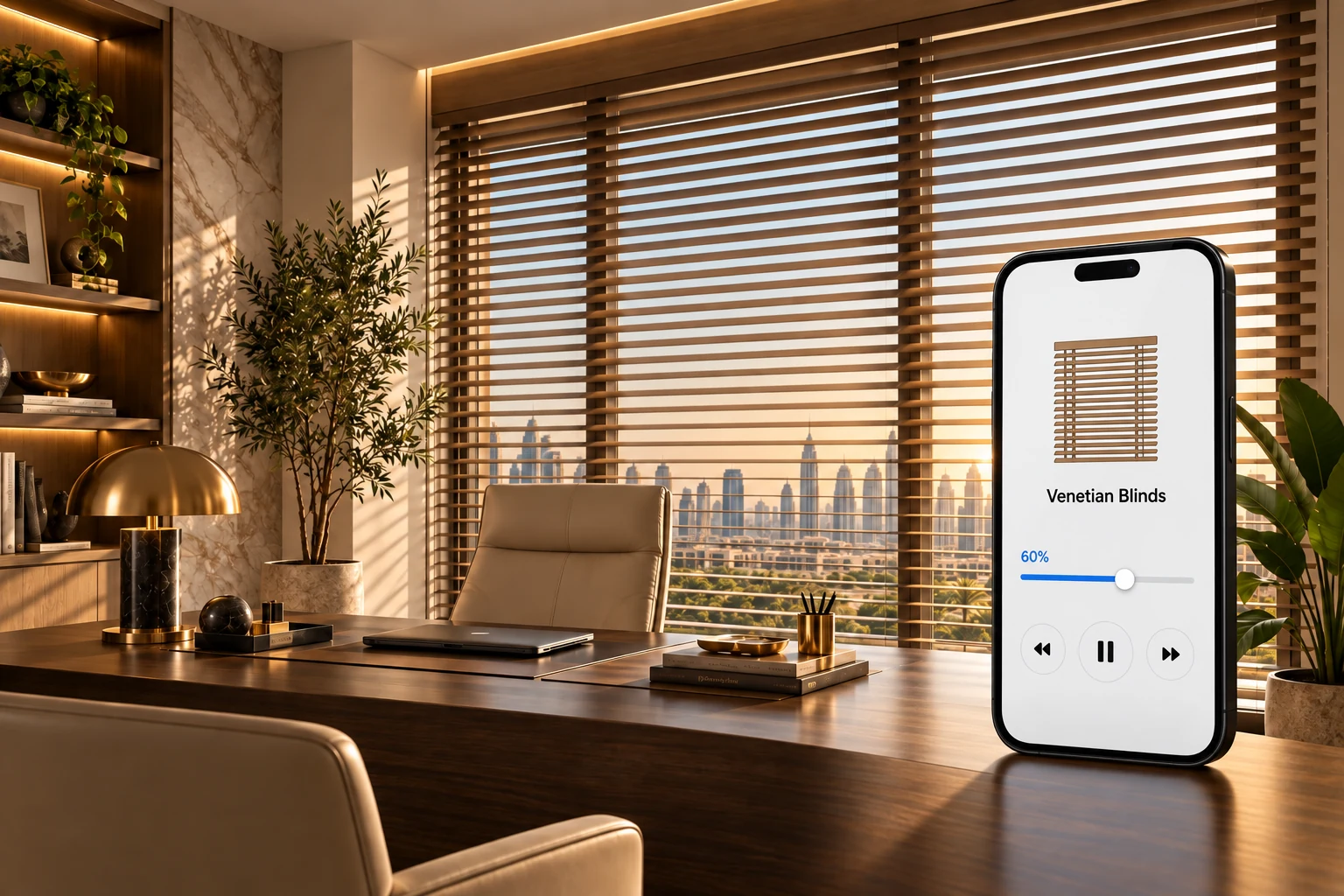 Interior inspiration: Motorized Venetian Blinds