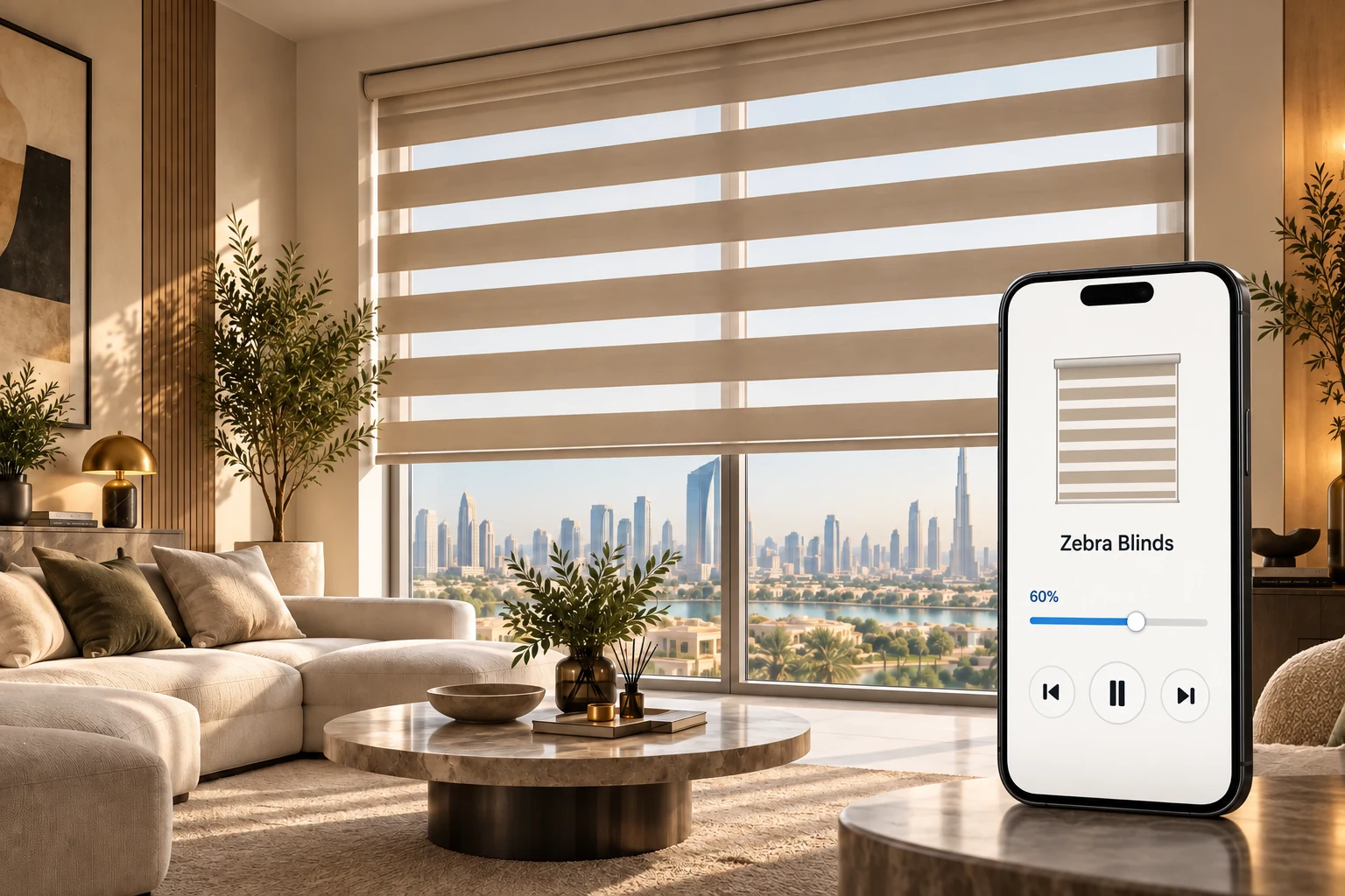 Interior inspiration: Motorized Zebra Blinds